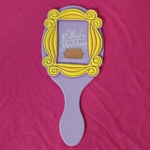 Purple / Yellow "I'd Rather Be Watching Friends" Handheld Mirror
